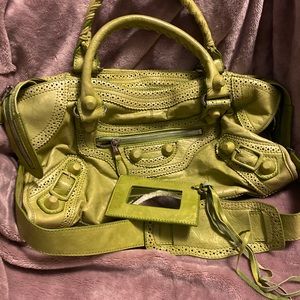 Apple green tote crossbody